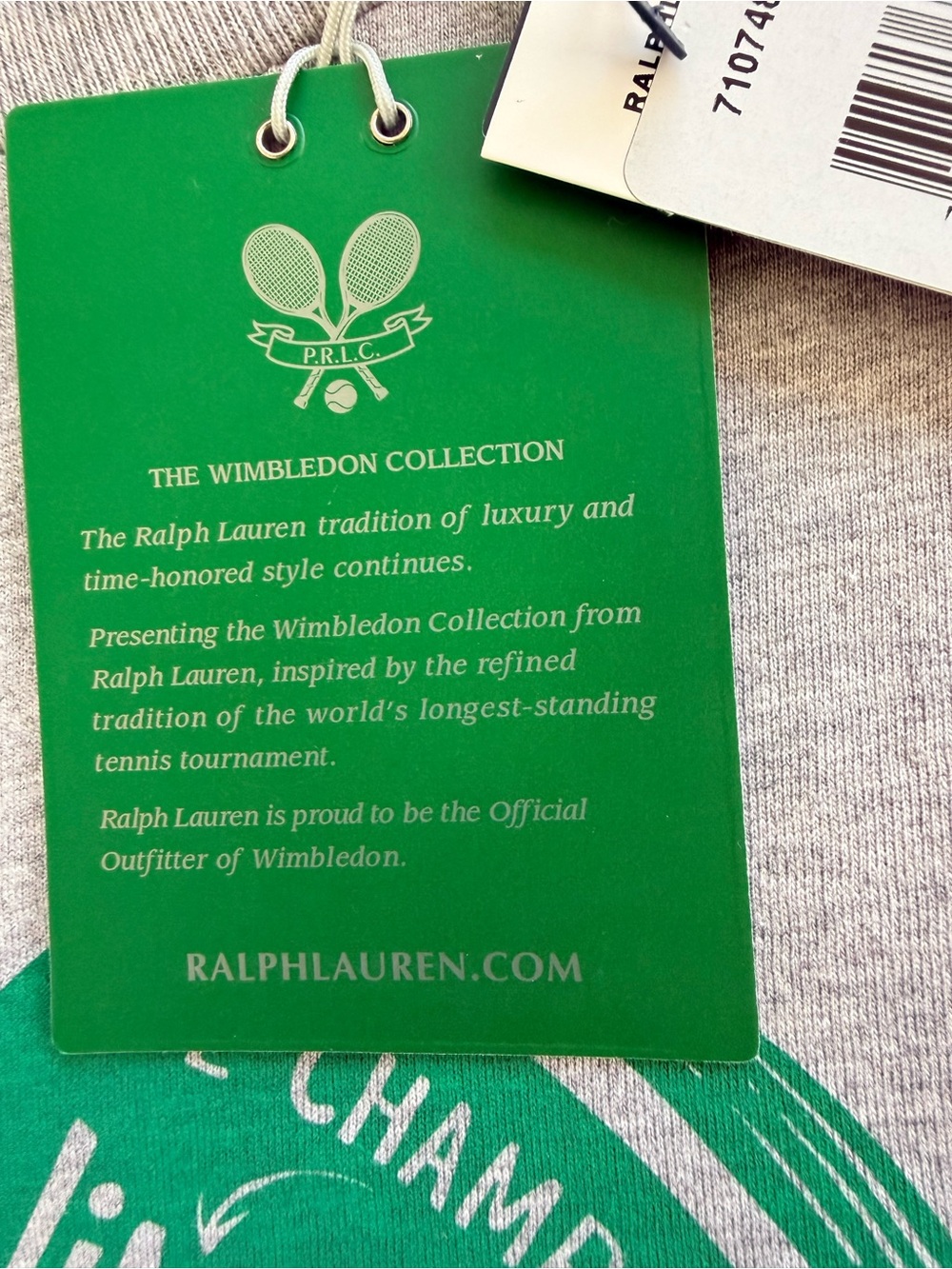WIMBELDON Polo by Ralph Lauren Gray "I Wimbeldon You" Women’s Tee-NWT- Sz S - Picture 6 of 7